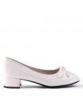 Medium heel pumps in faux leather for women