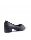 Medium heel pumps in faux leather for women