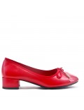 Medium heel pumps in faux leather for women