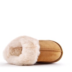 Zapatilla de piel 