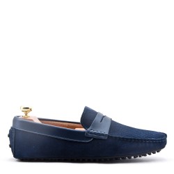 Mocassin en cuir daim à bride 