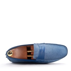 Mocassin en cuir daim à bride 