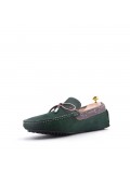 Moccasin in suede flanged leather