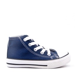 Child's dark blue lace-up basket