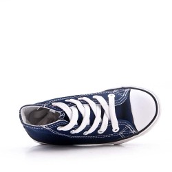 Child's dark blue lace-up basket