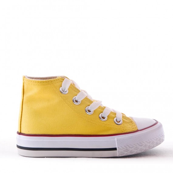 Cesta amarillo con cordones para niño