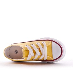 Yellow children's lace-up basket