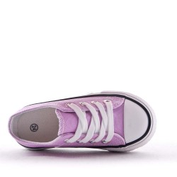 Cesta infantil con cordones violeta