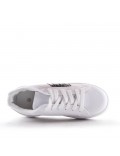 Leatherette lace-up tennis