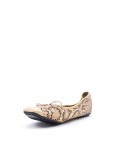 Plus size comfort ballerina with snake pattern print