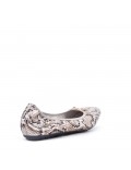 Plus size comfort ballerina with snake pattern print