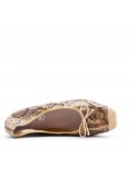 Comfort ballerina with snake pattern print