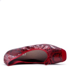Comfort ballerina with snake pattern print
