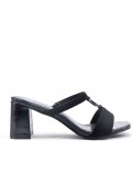 Faux leather heeled sandal