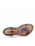 Tong sandal with rhinestones