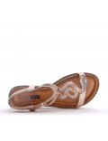 Tong sandal with rhinestones
