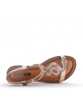 Tong sandal with rhinestones