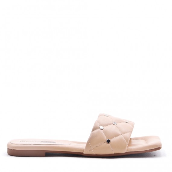 Faux leather slipper