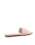 Faux leather slipper