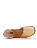 Flat sandals in faux leather for women