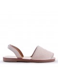 Flat sandals in faux leather for women