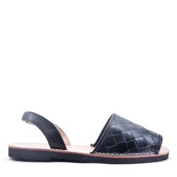 Flat sandals in faux leather for women