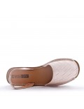 Flat sandals in faux leather for women