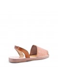 Flat sandals in faux leather for women