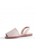 Flat sandals in faux leather for women