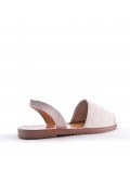 Flat sandals in faux leather for women