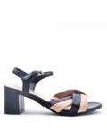 Faux leather heeled sandal