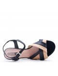 Faux leather heeled sandal