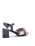 Faux leather heeled sandal