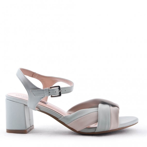 Faux leather heeled sandal