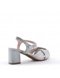 Faux leather heeled sandal