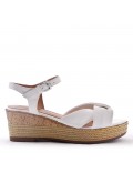 Wedge sandal with espadrille sole