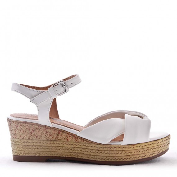 Wedge sandal with espadrille sole