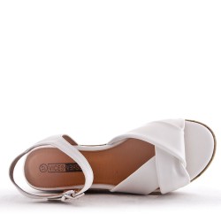 Wedge sandal with espadrille sole