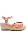 Wedge sandal with espadrille sole