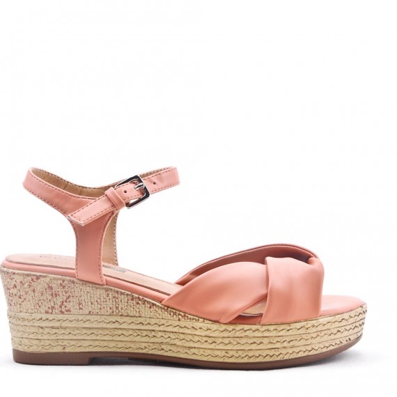 Wedge sandal with espadrille sole