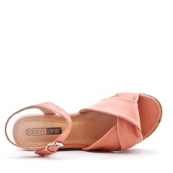 Wedge sandal with espadrille sole