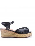 Wedge sandal with espadrille sole