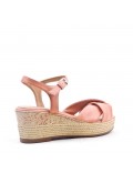 Wedge sandal with espadrille sole