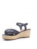 Wedge sandal with espadrille sole