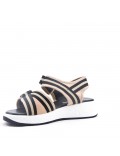 Textile wedge sandal