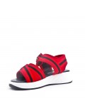 Textile wedge sandal