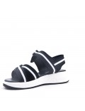 Textile wedge sandal