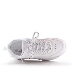 Women's faux leather lace up sneaker