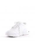 Women's faux leather lace up sneaker