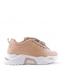 Women's faux leather lace up sneaker